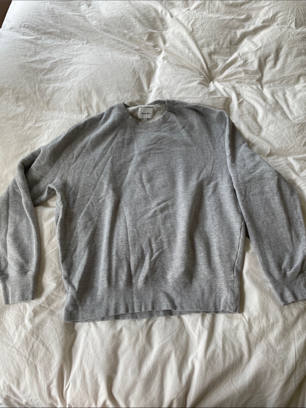 Steven Alan grey 100% cotton pullover sweatshirt men’s M